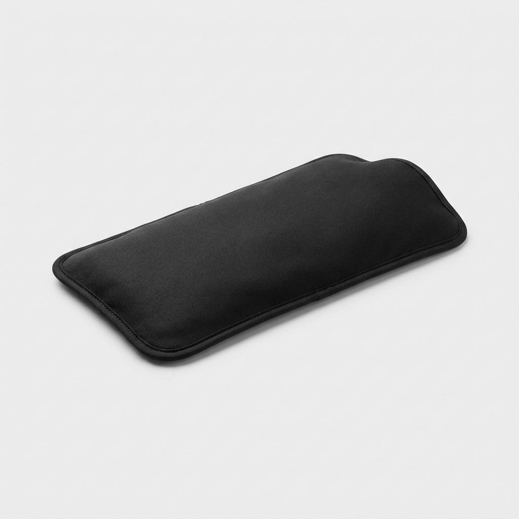 Hot & cold gel pack with a soft black fabric cover